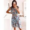 BITCED Women's Fashion Summer Spring O-Neck Short Sleeve Casual Dresses