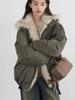 Eco-Friendly Patchwork Plush Women's Winter Coat 2025