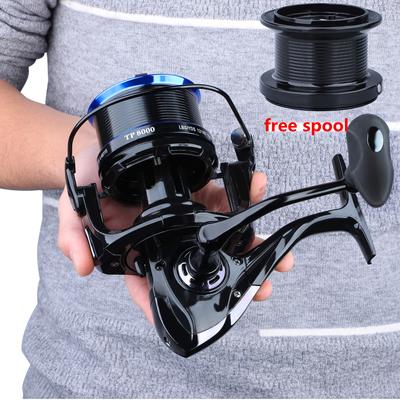 8000-10000 Series Spinning Fishing Reel Ultra Smooth Aluminum Body Max Drag 10KG for Feeder Carp Fishing Reel Pesca