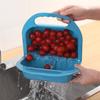 Foldable Plastic Vegetable Sink Washing Basin Rectangular Drain Basket Fruit Plate Household Kitchen Sink