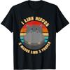I Like Hippos & Maybe Like 3 People Hippopotamus T-Shirt