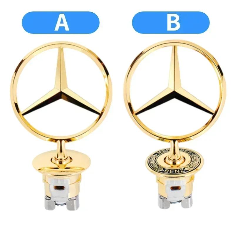Car Sticker AMG W221 New 2025 For Mercedes Benz 3D Metal Car Front Bonnet Hood Emblem Badge for Mercedes Benz W202 W203 W204 W20
