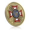 US Veterans Badge Copper Coin, US Army's Five Major Service Gold Coins Commemorative Badge Collectibles, Challenge Coins