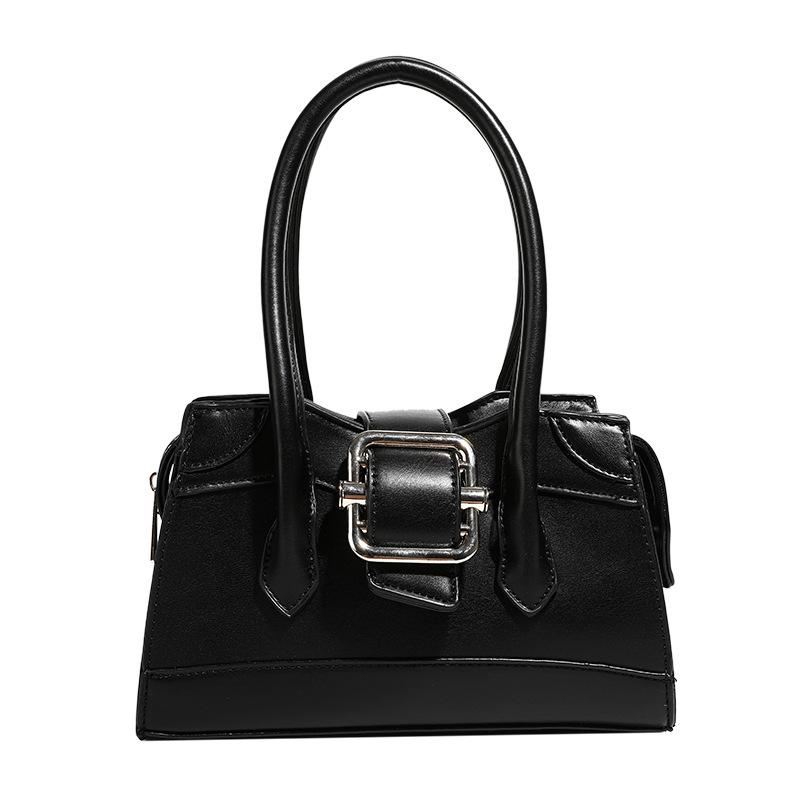 

High sense fashion niche locomotive bag versatile commuter portable messenger bag women чёрный