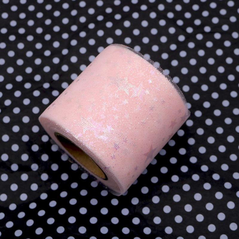 6cm Star Mesh Lace Fabric Eyelet - 25 Yards for Bow, Hair Clip Accessories