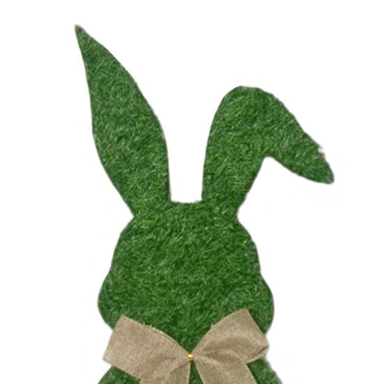 Easter Bunny Door Sign Wooden Welcome Bunny Sign with Bow Farmhouse Hanging Rabbit Wreath for Front Door Porch Wall Home Indoor Outdoor Decor