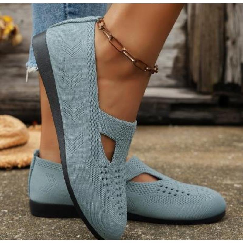 Women Mesh Light Breathable Slip On Casual Shoes New Woman Solid Color Versatile Low Help Flat Sneakers Female Zapatos De Mujer