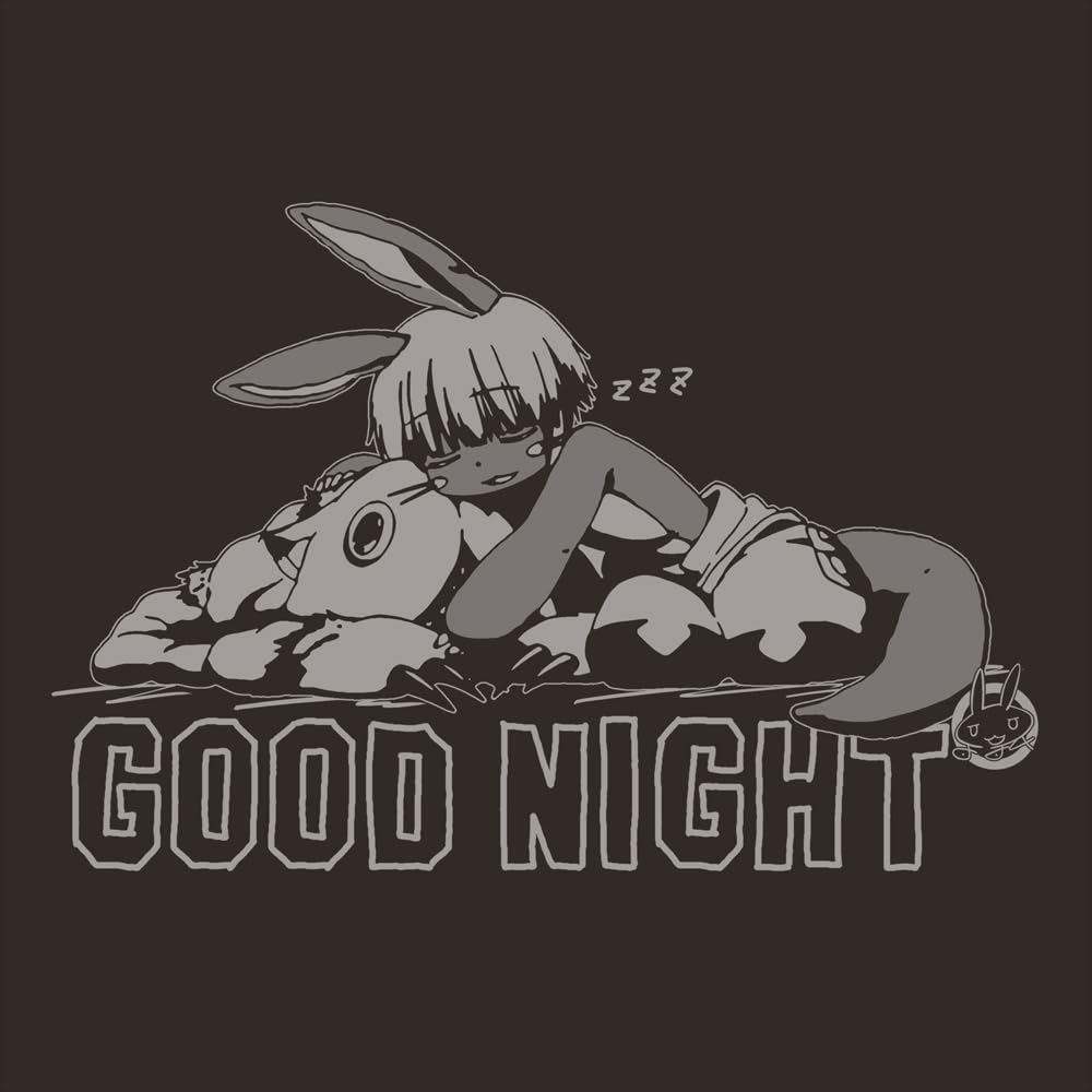 [Official] COSPA Made in Abyss: The Golden Land of the Fiery Sun Original Illustration Nanachi Sleeping T-Shirt CHARCOAL XL Size