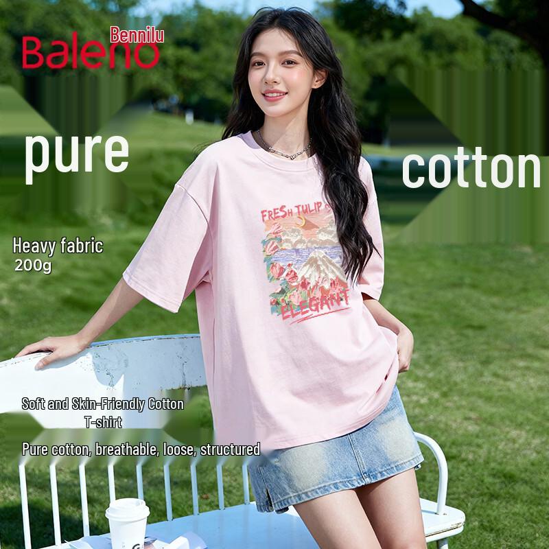 Baleno Women s Graphic Cotton Short-Sleeve T-Shirt M