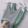 Women Vest Sleeveless Solid Color Sexy Summer Washable Anti-fade Oversized Tank Top Beach Clothing