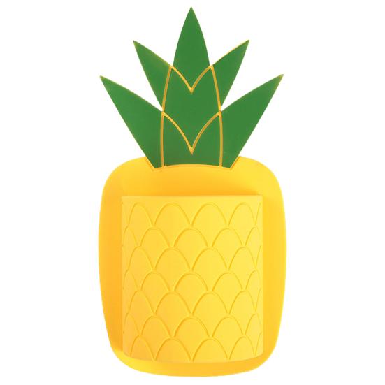 

Подставка для зубных щеток в форме ананаса, передвижная полка для хранения зубной пасты в ванной, настенная стойка для хранения жёлтый