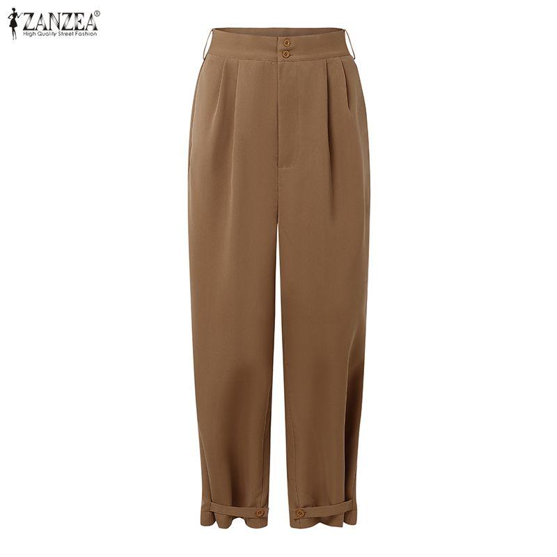 ZANZEA Lässige, kurze Hose in einfarbiger Optik für Damen