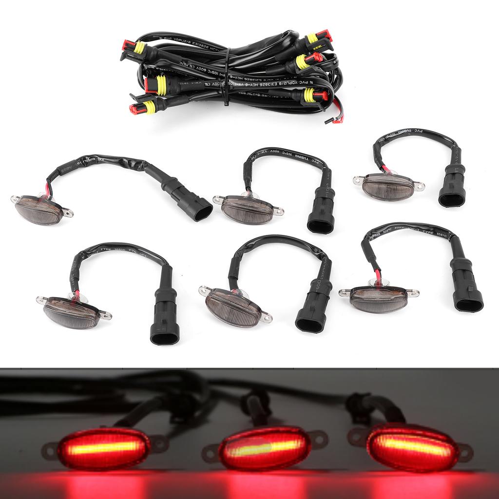 Vattentät LED Främre Grill Varselljus Varning för Dimma Passar för Ford F150 SVT RAPTOR 2004‑2019 Rött Ljus