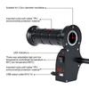 Universal Motorcycle Heated Grips 22mm Molded Grips ATV Heaters Temperature Control Hot Handlebar with USB