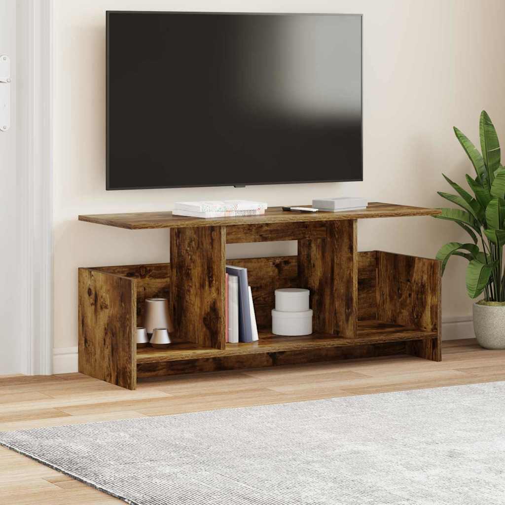 TV Stand Smoked Oak 102 x 35 x 45 cm Particleboard