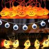 Halloween Eyeball Pumpkin Ghost Horror Lights DIY LED Hanging String Lights Battery Powered Indoor Outdoor Festival Party Decor
