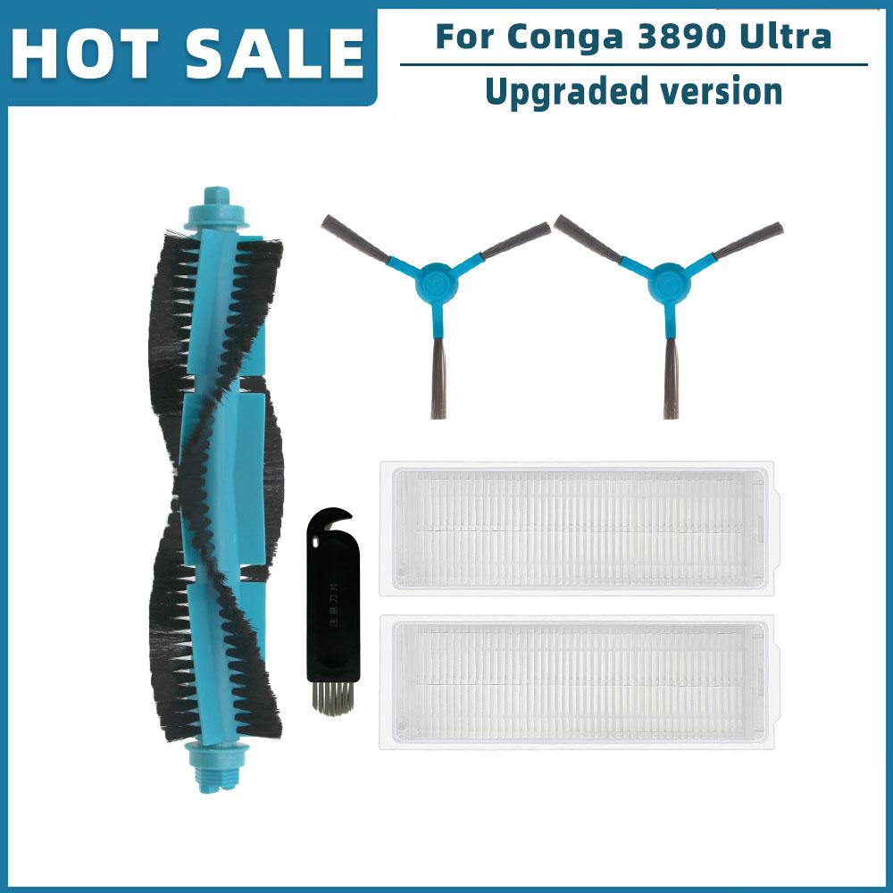For Cecotec Conga 3890 Ultra Titanium Vital Robot Vacuum Spare Parts Accessories Main Side Brush Hepa Filter Mop Rag Brush Cover