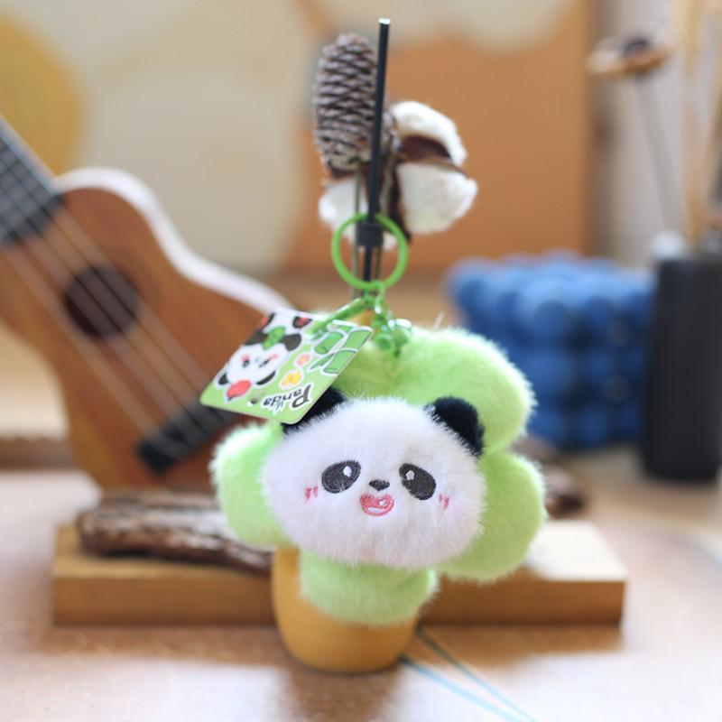Adorable Panda Plush Keychain Soft Stuffed Toy Cute Cartoon Animal Bag Pendant
