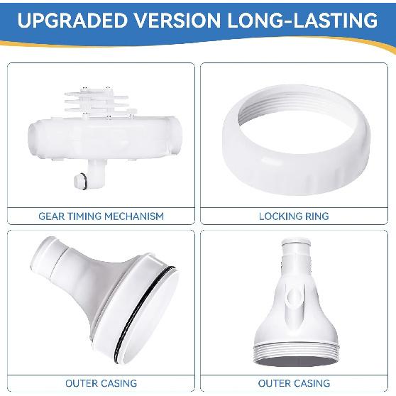 Upgraded 9-100-1200 Backup Valve for Polaris 360 Pool Cleaner, White, Polymer Blend Body, 2 Ports, 1.5" Inlet & Outlet, Compatible with Polaris 360 &