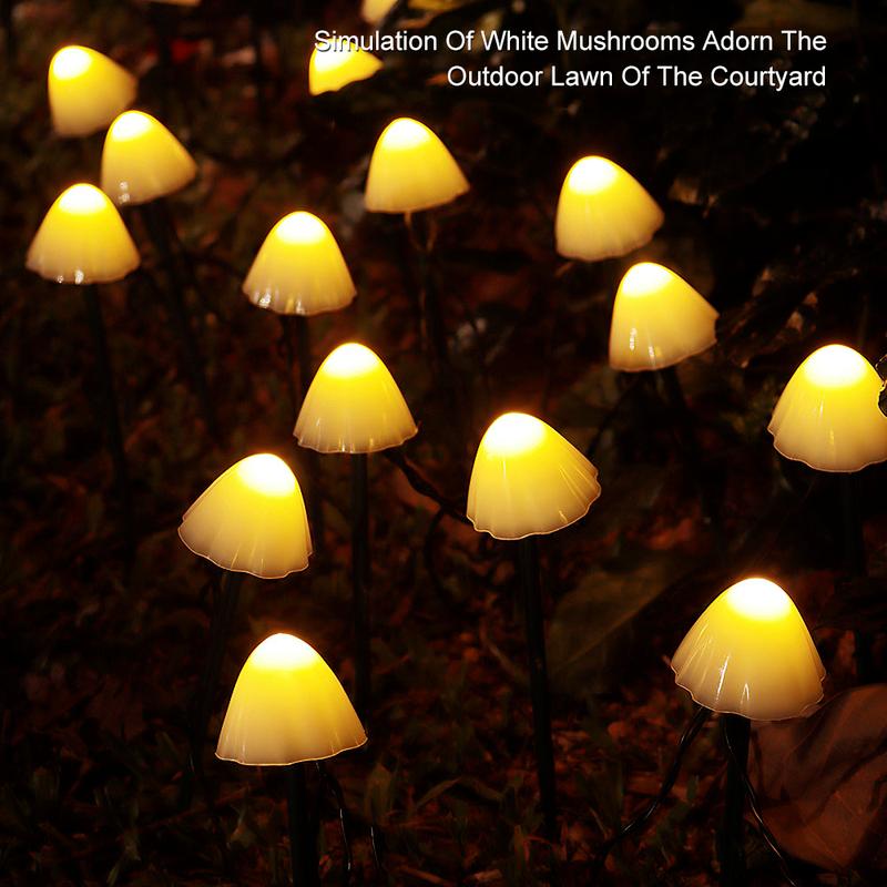LED Solar String Light Garden Decoration Mushroom Lights IP65 Waterproof Garland Patio Decor Outdoor Solar Lights Fairy Light