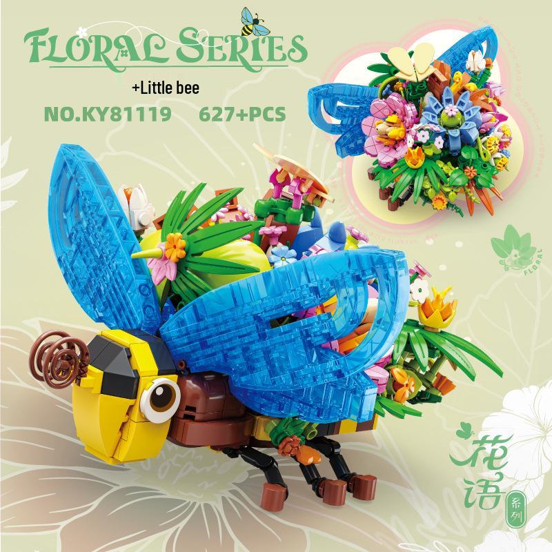 Flower Language Insect Science Models: Educational Building Blocks for Children
