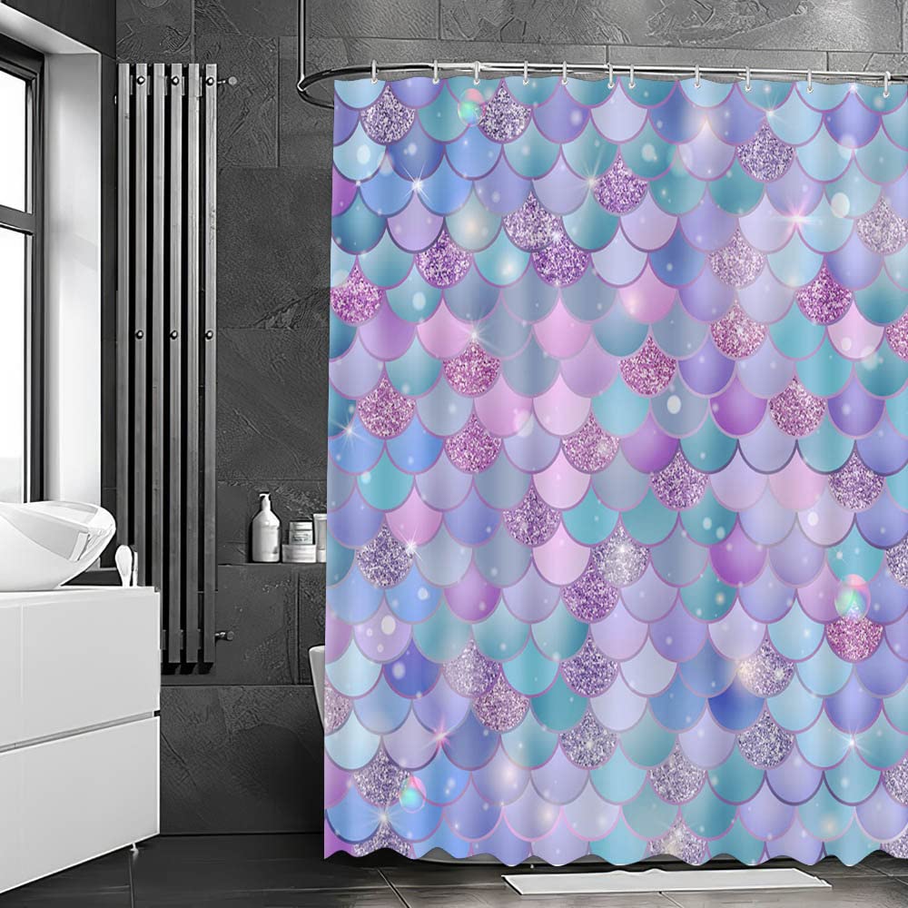 Nautical Mermaid Shower Curtain Ocean Sexy Women Fantasy Sea Mysterious Seascape Bathroom Curtain Polyester Fabric With Hooks