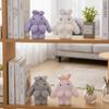 PP Cotton Bow Bunny Plush Keychain Lifelike Bow Bunny Plush Toy  Bag Decoration