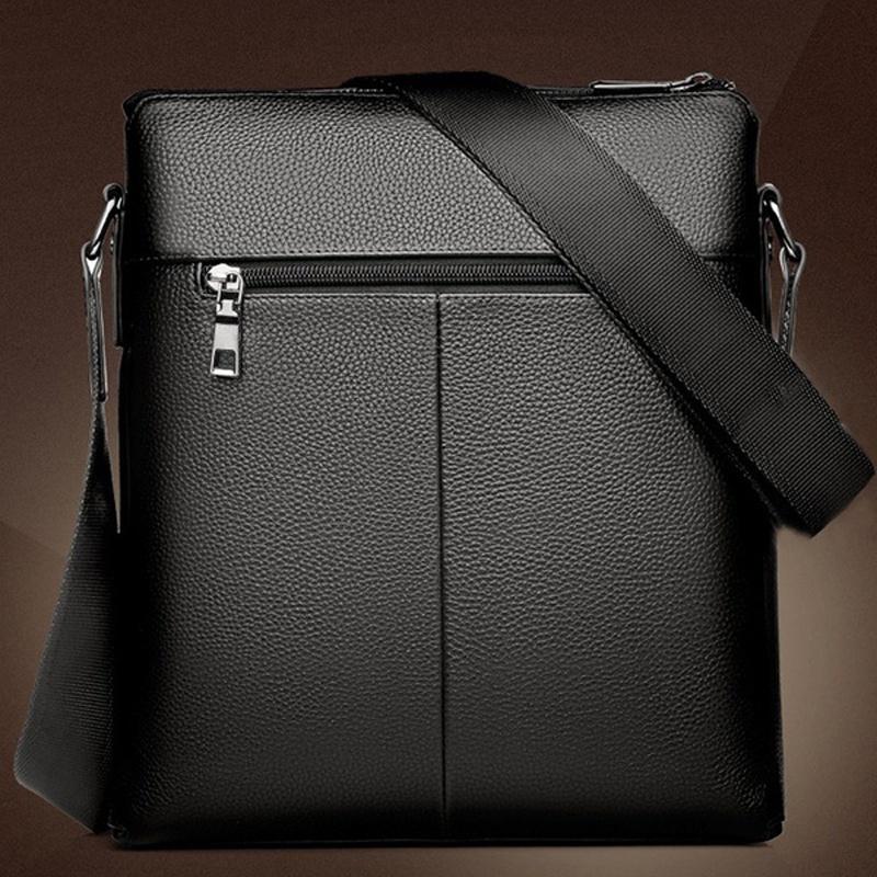Classic Business Leather Man Bag With Soft Pu Leather And Adjustable Straps