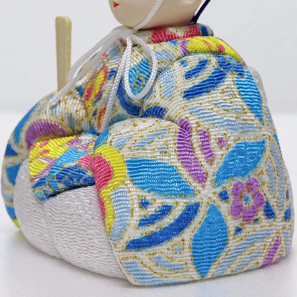 Hina Wooden Doll by Kotohoki Single Doll with Round Doll, Kanna, Tray, Natural, KTH-3201A2