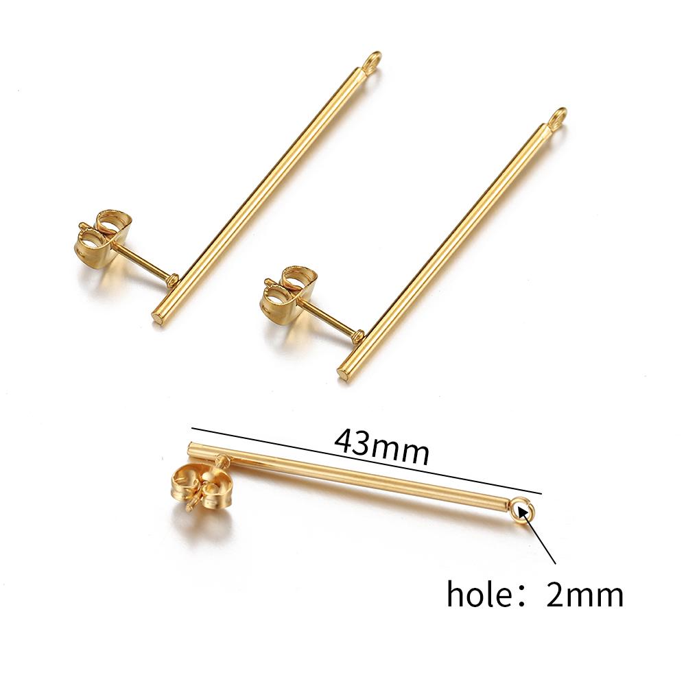 Kein Verblassen 10 Stück Edelstahl Leere Ohrstecker Basis Pins Mit Ohrstecker Ohrrücken für Schmuckherstellung DIY Zubehör