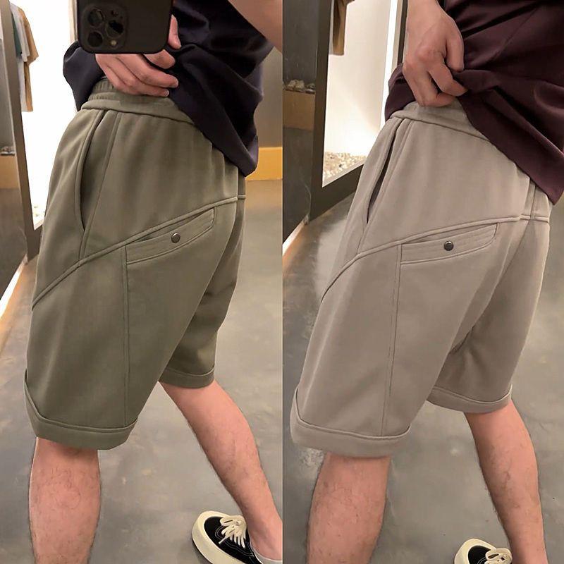Summer Trendy Cuffed Shorts Couple Style Loose Breathable Sporty Casual Five-Point Pants