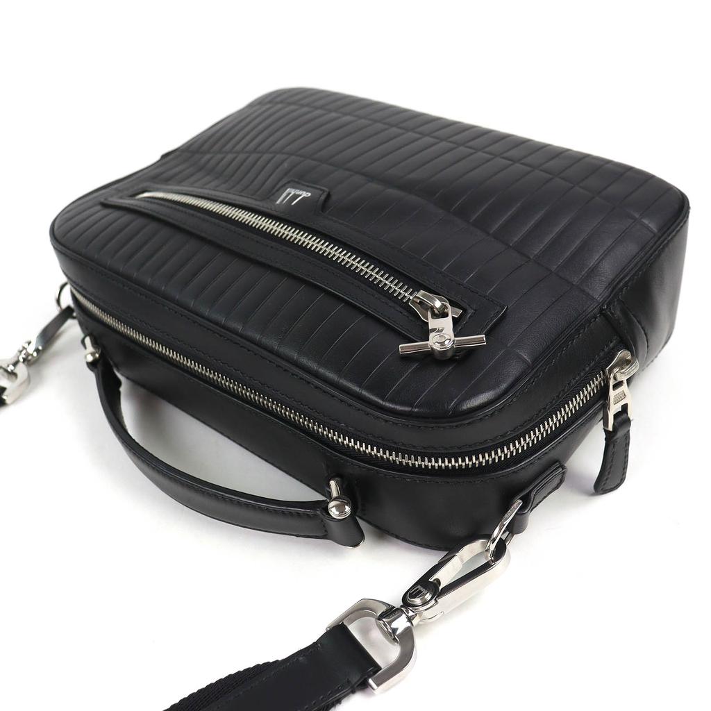 Great Dunhill Shoulder Bag Roller Gas Top Handle Bag calf leather 2way bag black Used