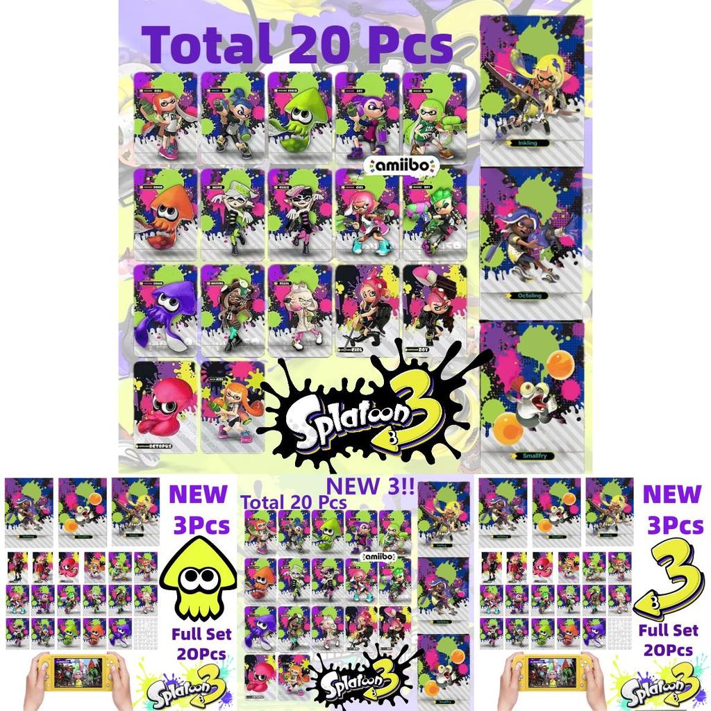 Splatoon3 Sada karet Amiibo Jet Warrior pro Nintendo Switch Limitovaná edice Včetně karet s oblečením