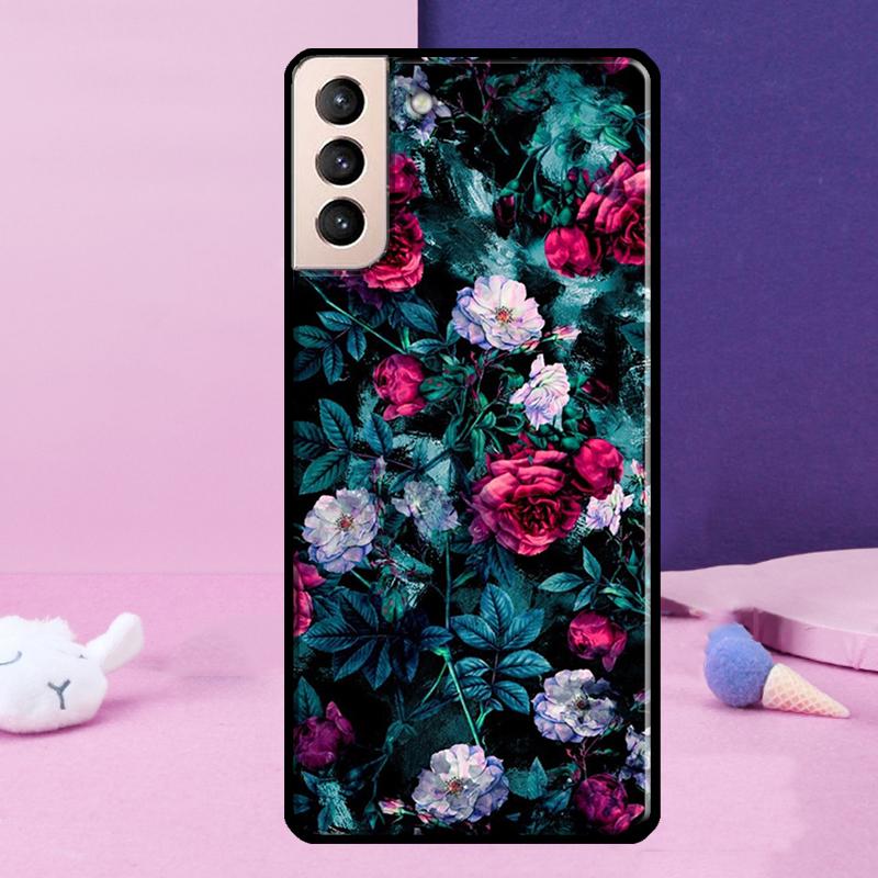 Red Rose Flower Phone Case For Samsung Galaxy S25 Ultra S23 S20 S21 S22 S24 FE S9 S10 Plus S24 Ultra Cover