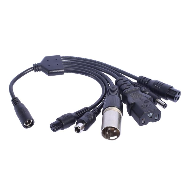 

1 to 6 Electric Scooter Connectors Adapter 5.5x2.1mm Female to 8016 Male and 5.5x2.5mm for Stable Charging Cord 1