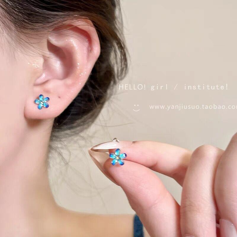 Cercei Ciucuri Floare Golă Acul de Argint Modă Personalitate Vânt Rece Cercei Lungi Temperament Cercei Avansați