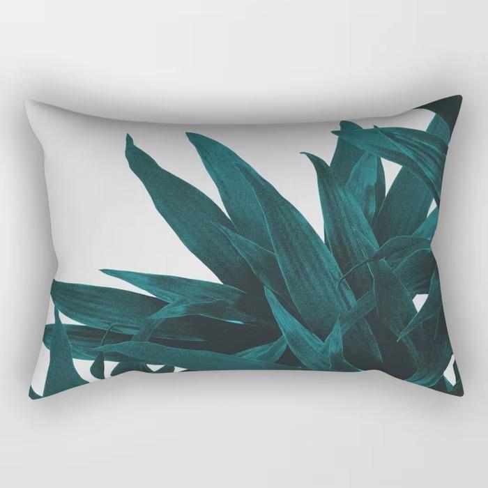 30*50cm Tropische Blume Pflanzenmuster Gedruckter Dekorativer Kissenbezug Schlafzimmer Wohnzimmer Zuhause Rechteckiger Kissenbezug Kissen