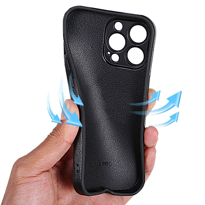 Luxury Solid Color Leather Wallet Card Slot Holder Phone Case For iPhone 16 Pro Max 14 11 12 13 15 Pro Max Shockproof Back Cover