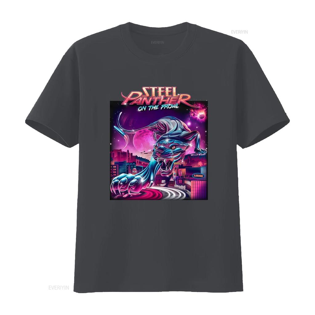 Steel Panther On The Prowl T Shirt for Men Fans Available In All Sizes Vintage Washed Slightly Graphic Versatile