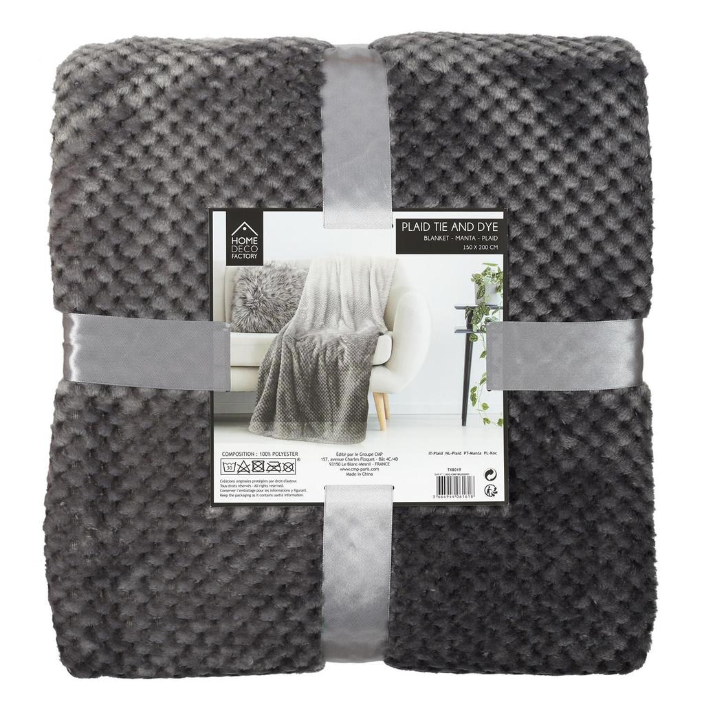 FLUFFY BLANKET Honey gray 150x200 cm SOFT | PLED