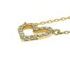 Used STAR JEWERLY Star Jewelry Heart Motif Diamond Necklace K18YG 750 Yellow Gold Diamond 0.06ct 37cm Necklace with Adjuster 1.0g Accessories Ladies