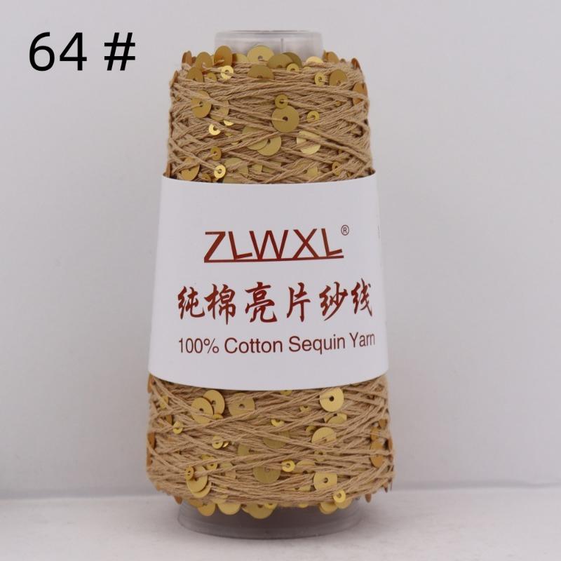 1000g /3200M 100% Cotton Yarn 6mm+3mm Special Sequin Yarn DIY Knitted Garment Accessories Rag Doll Knitting Yarn