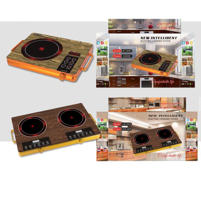 3500W Dual Head Electric Ceramic Stove Household Intelligent Timed Heating Electric Stove Aluminum Iron Ceramic Cookware