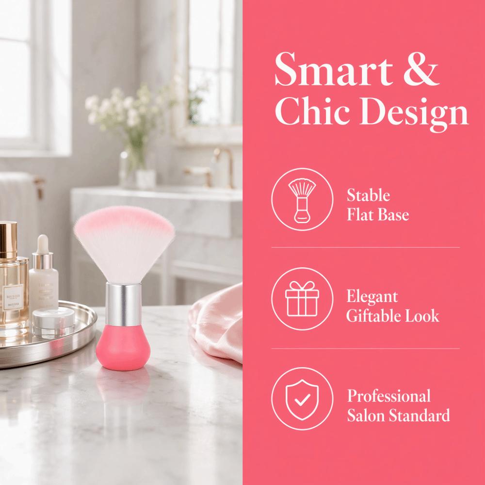 Multi-functional Nail Dust Brush Pink Color Multi-functional Makeup Brush For Hair Cutting