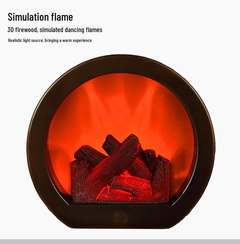 European Style Portable LED Flame Effect Night Light – A Retro Decorative Lamp for a Cozy Atmosphere