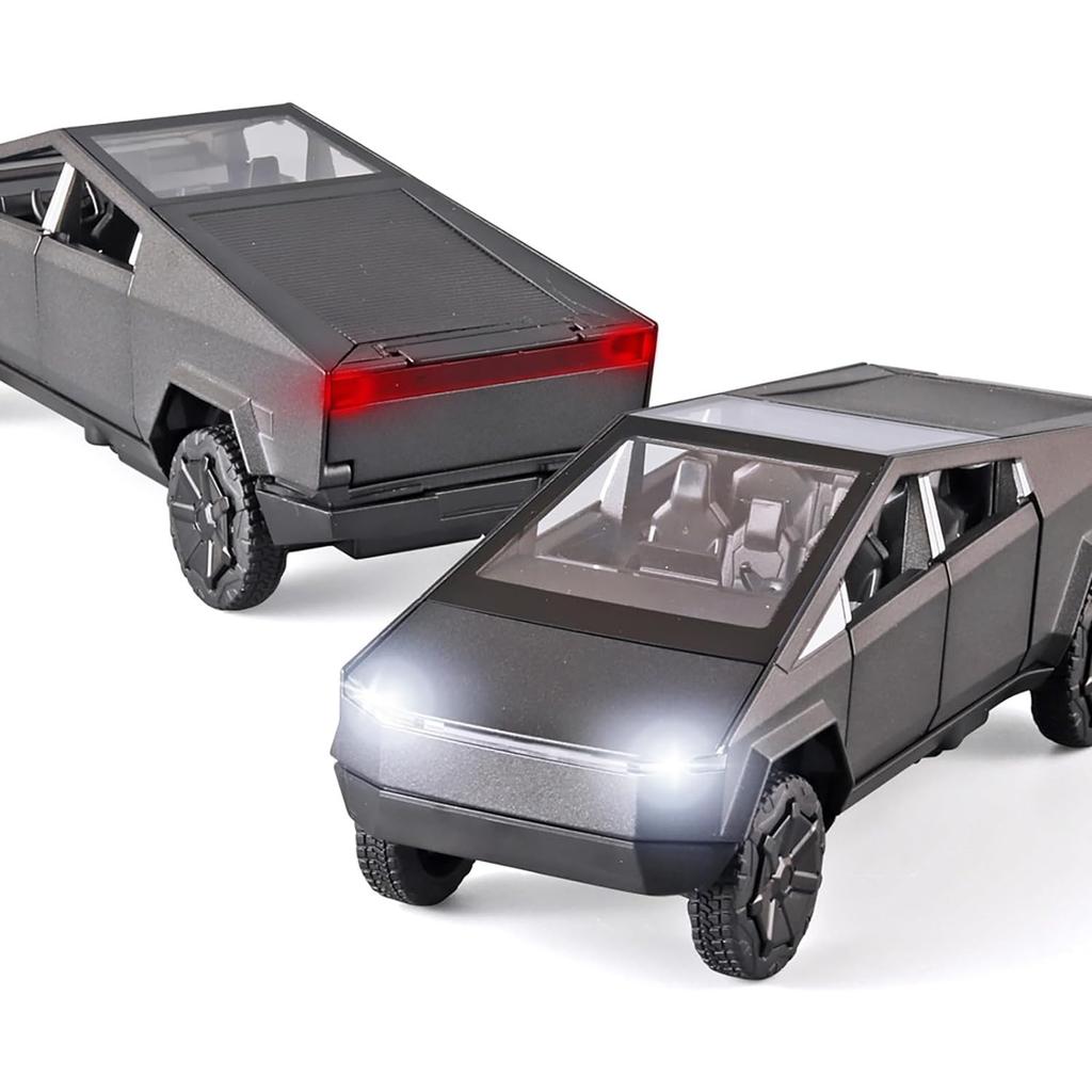 1/32 Tesla Diecast Mars Pickup-Automodell, Spielzeugauto aus Zinklegierung mit Ton und Licht, Spielzeugauto mit Rückziehfunktion für Kinder ab 3 Jahren