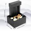 Tabletop Fountain with Light Mini Indoor Water Fountain Feature Zen Meditation Fountain Ornament for Table Office Home Decoratio