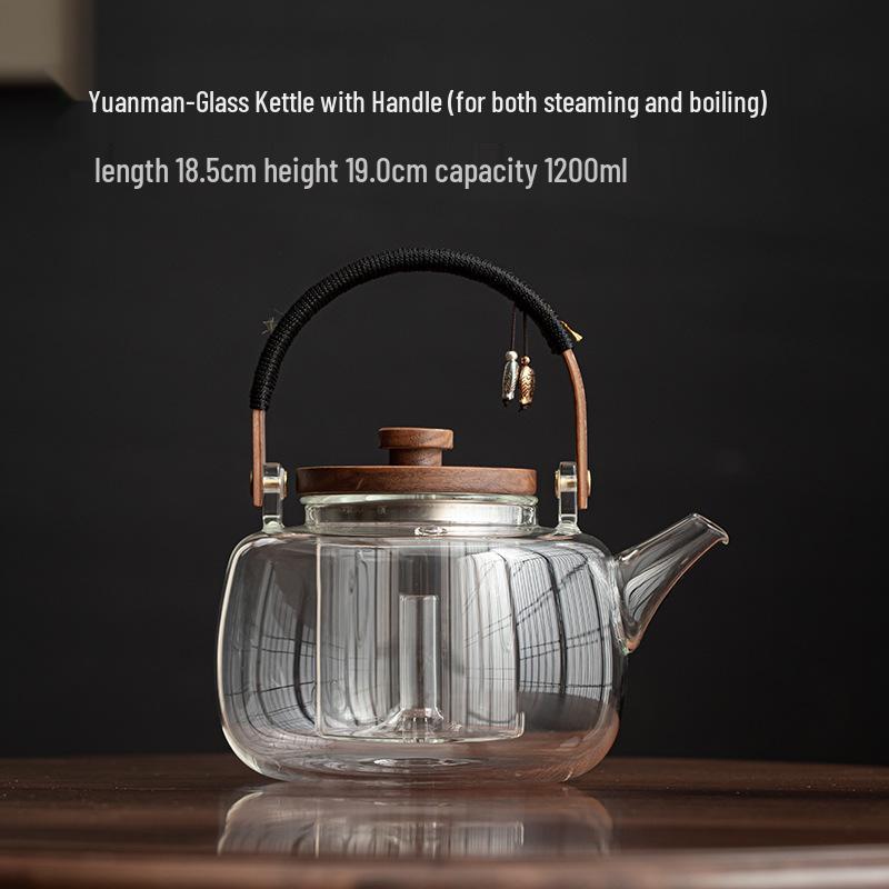 Elektrická keramická skleněná konvice se zvedacím uchem - Dvojí použití pro vaření v páře a var