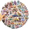 50 Cartoon Travel Car Stickers Personalized Decorative Guitar Notebook Suitcase DIY Waterproof Stickers