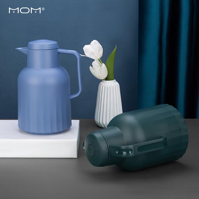 MOM Spring 1000ML Blue Glass Thermos